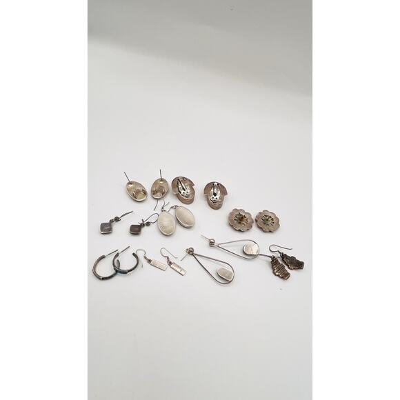 Lot Of Sterling Silver 925 Earrings For Craft Jewelry Making ASIS Mexico Other - Picture 10 of 14